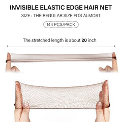 MaopaoBeauty stretched 20-inch net demonstrating fit for large buns benefit