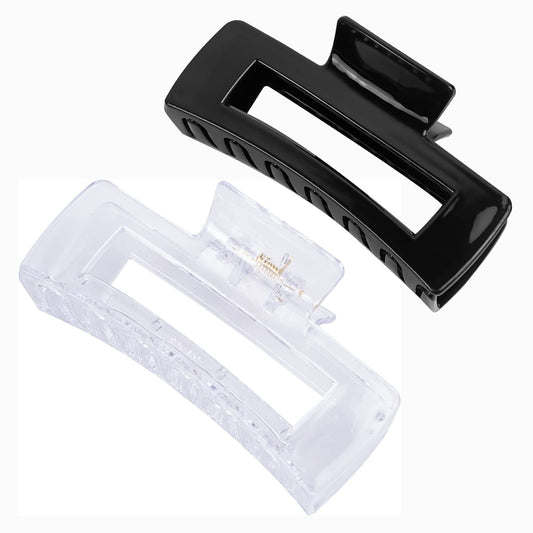 MAORULU front view of black and clear clips showing classic design and hold