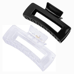 MAORULU front view of black and clear clips showing classic design and hold