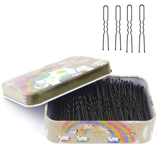 MAORULU front packaging tin case with 200 black pins, keeps pins organized