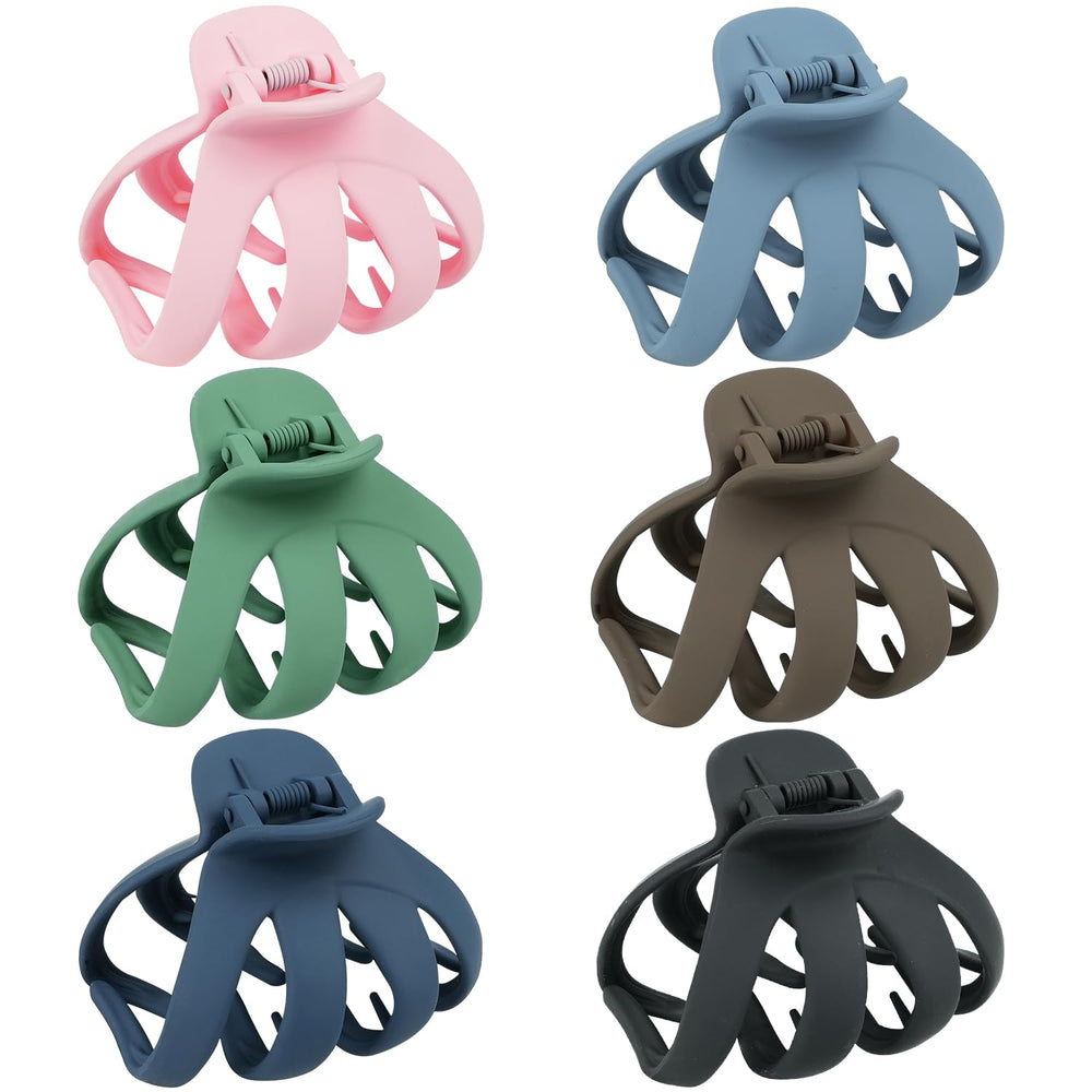 MAORULU front view of six-pack jumbo clips shows colors and hold benefits