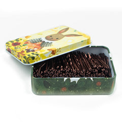 MAORULU front packaging showing 200 mini bobby pins and compact case for organized storage