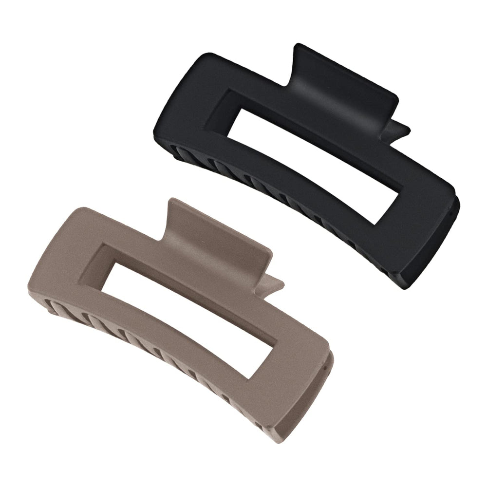 MAORULU front view of black and brown clips showing clean design and versatility
