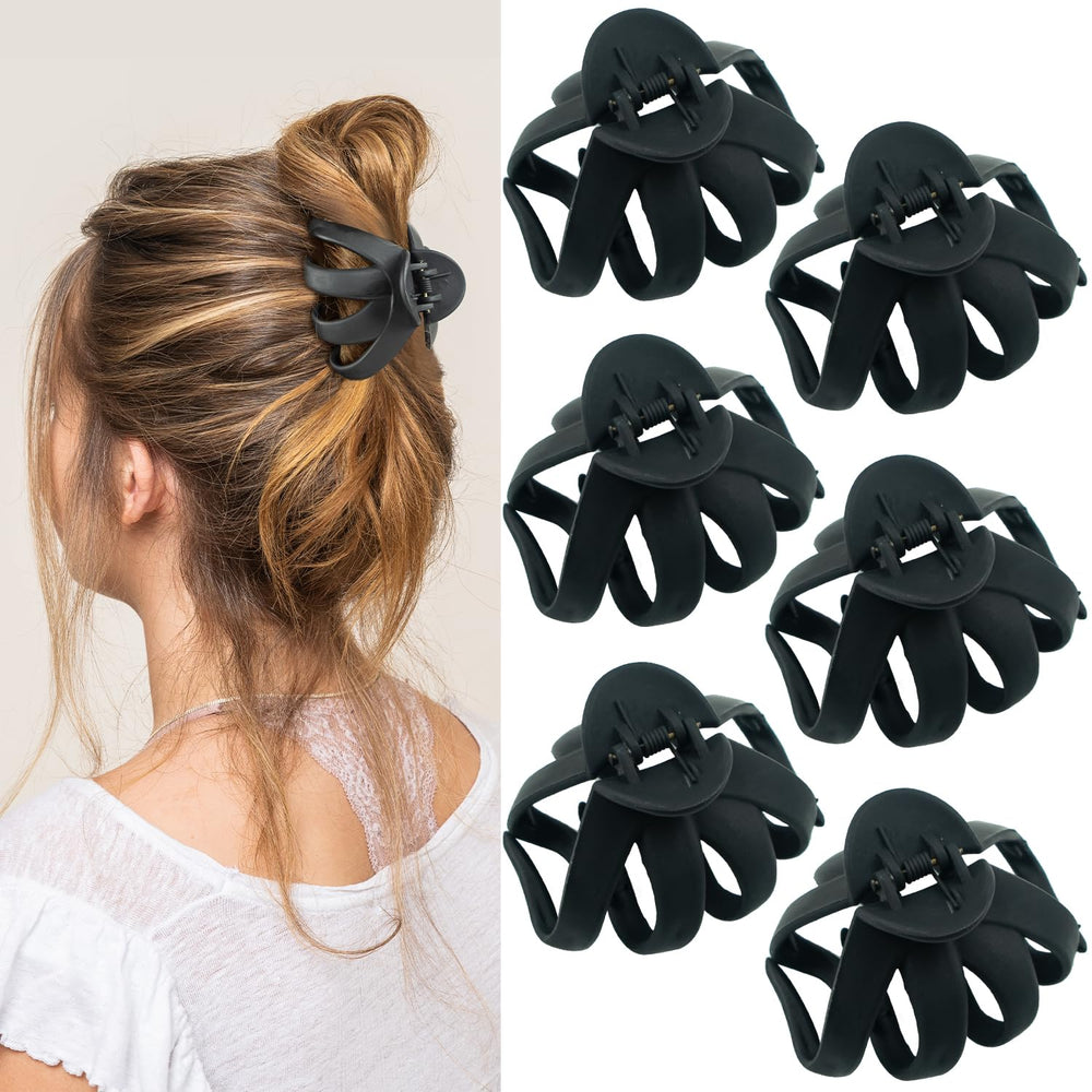 MAORULU front view black octopus clip showing compact shape and secure hold
