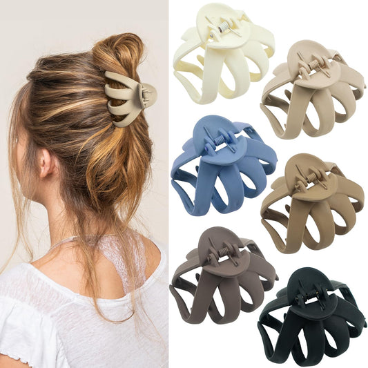 MAORULU front view of six clips showing neutral colors and durable build benefits
