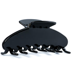 MAORULU front view of solid black claw clip showing sleek French design and reliable hold