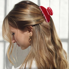 MAORULU full bun demo on medium hair showing strong grip benefit comfortable all-day wear
