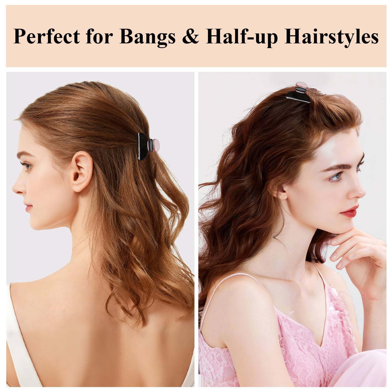 MAORULU clip in half-up hairstyle adding subtle polished detail