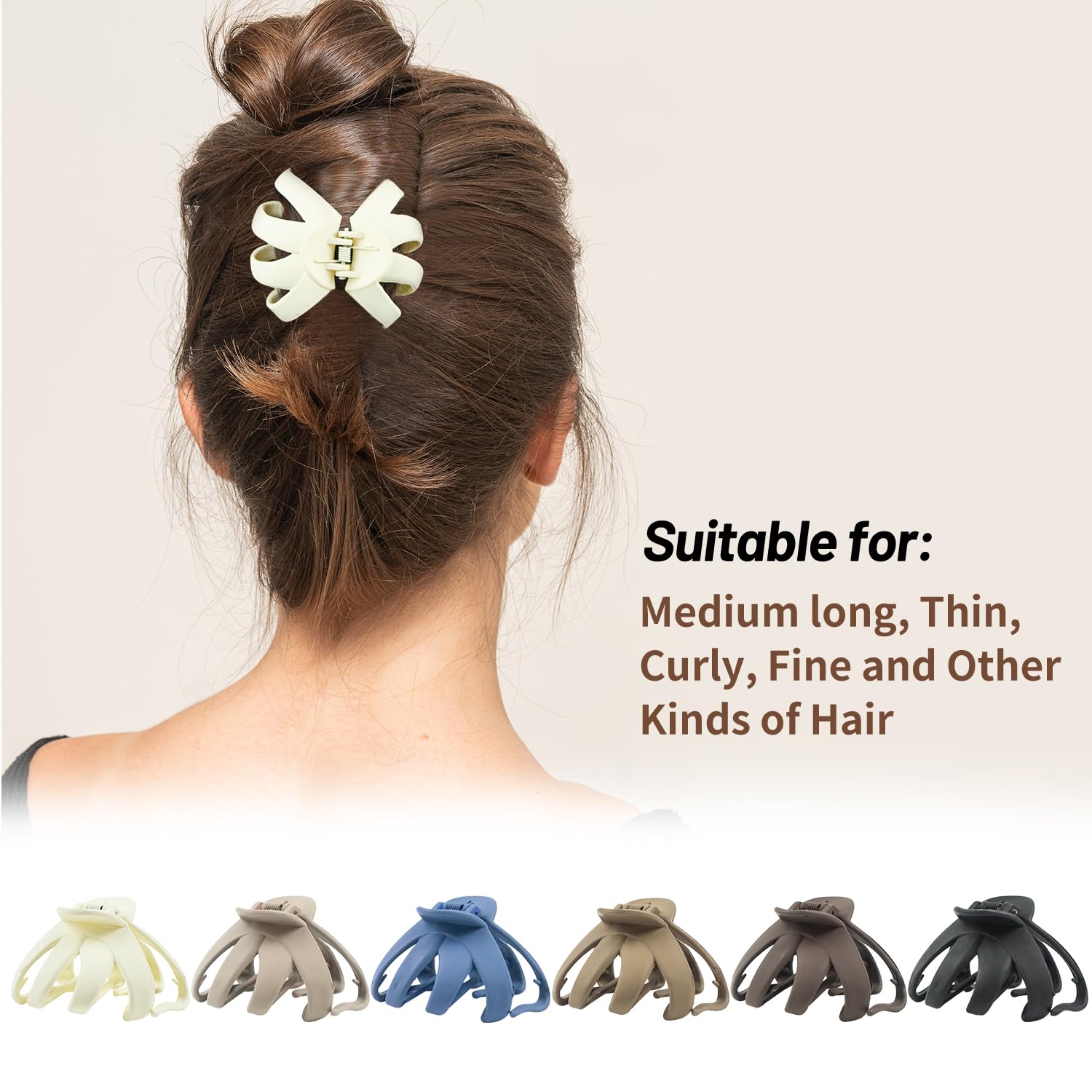 MAORULU clip securing half-up hairstyle for tidy look