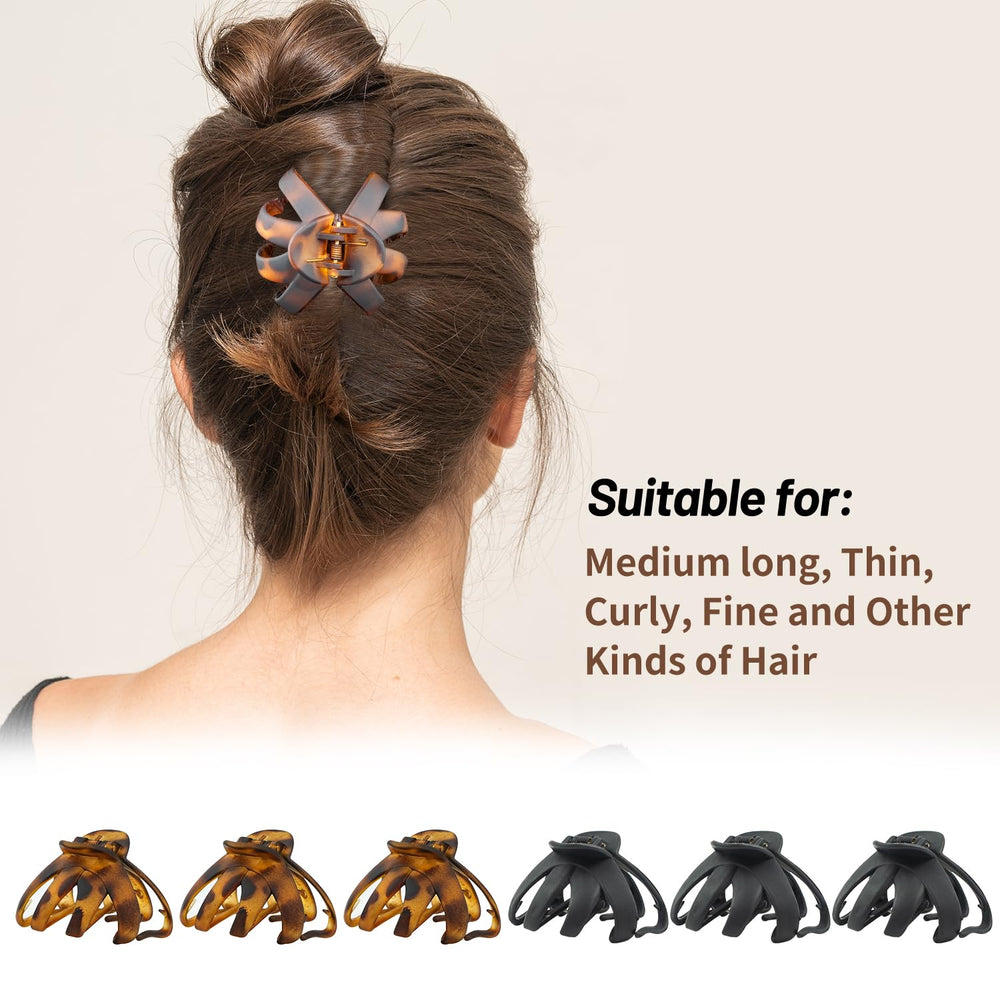 MAORULU clip in half-up hairstyle on thin hair for long-lasting hold