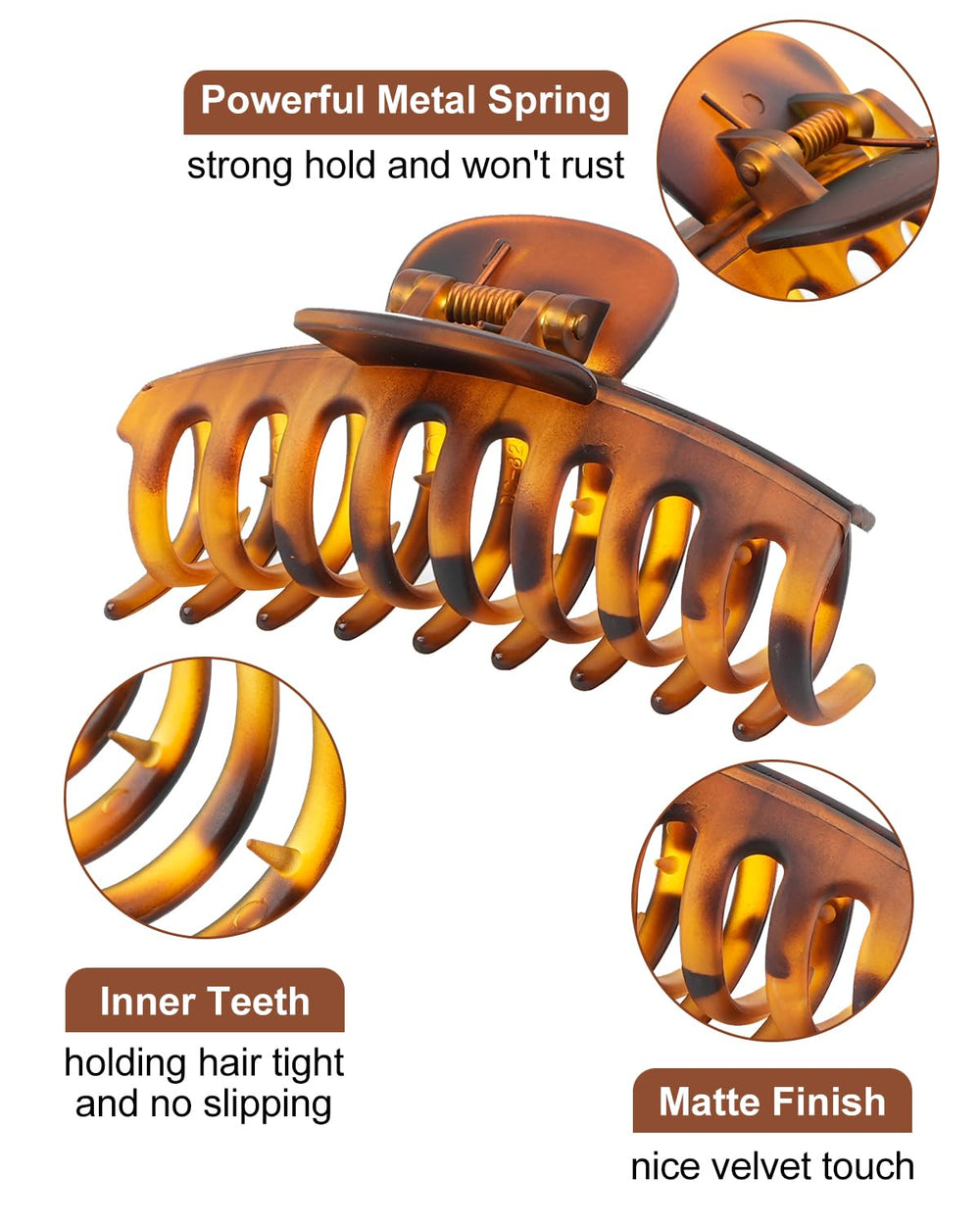 MAORULU close-up of metal spring showing strong, rust-resistant hold