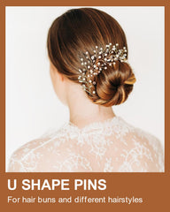 MAORULU pins size comparison showing bobby and U pins for correct choice
