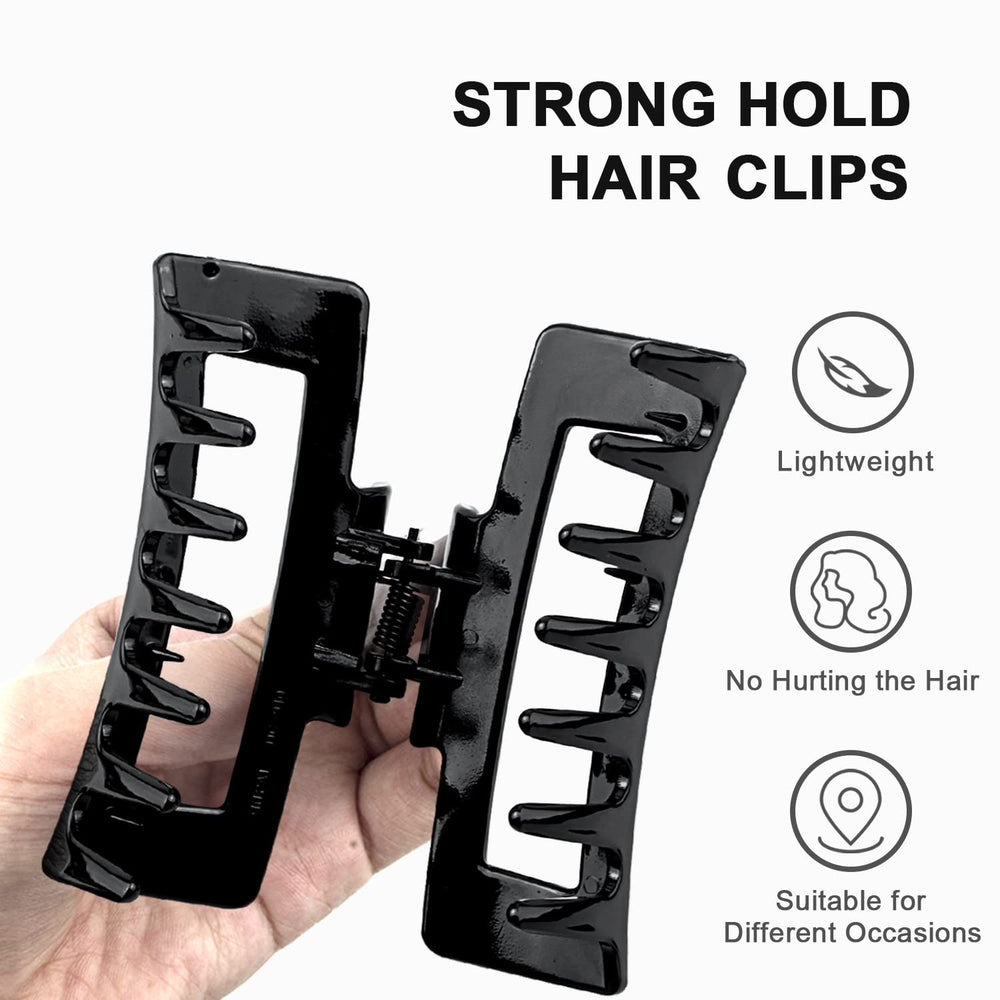 MAORULU clip securing thick hair side view demonstrating firm hold benefit