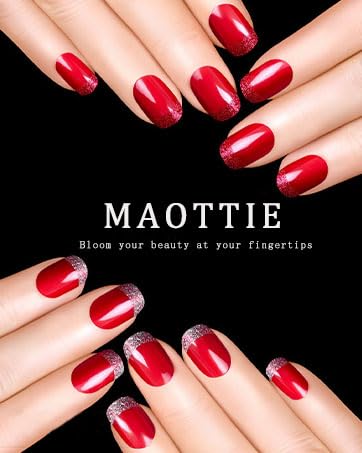 MAOTTIE nails on fingers showing size fit comparison for correct selection benefit