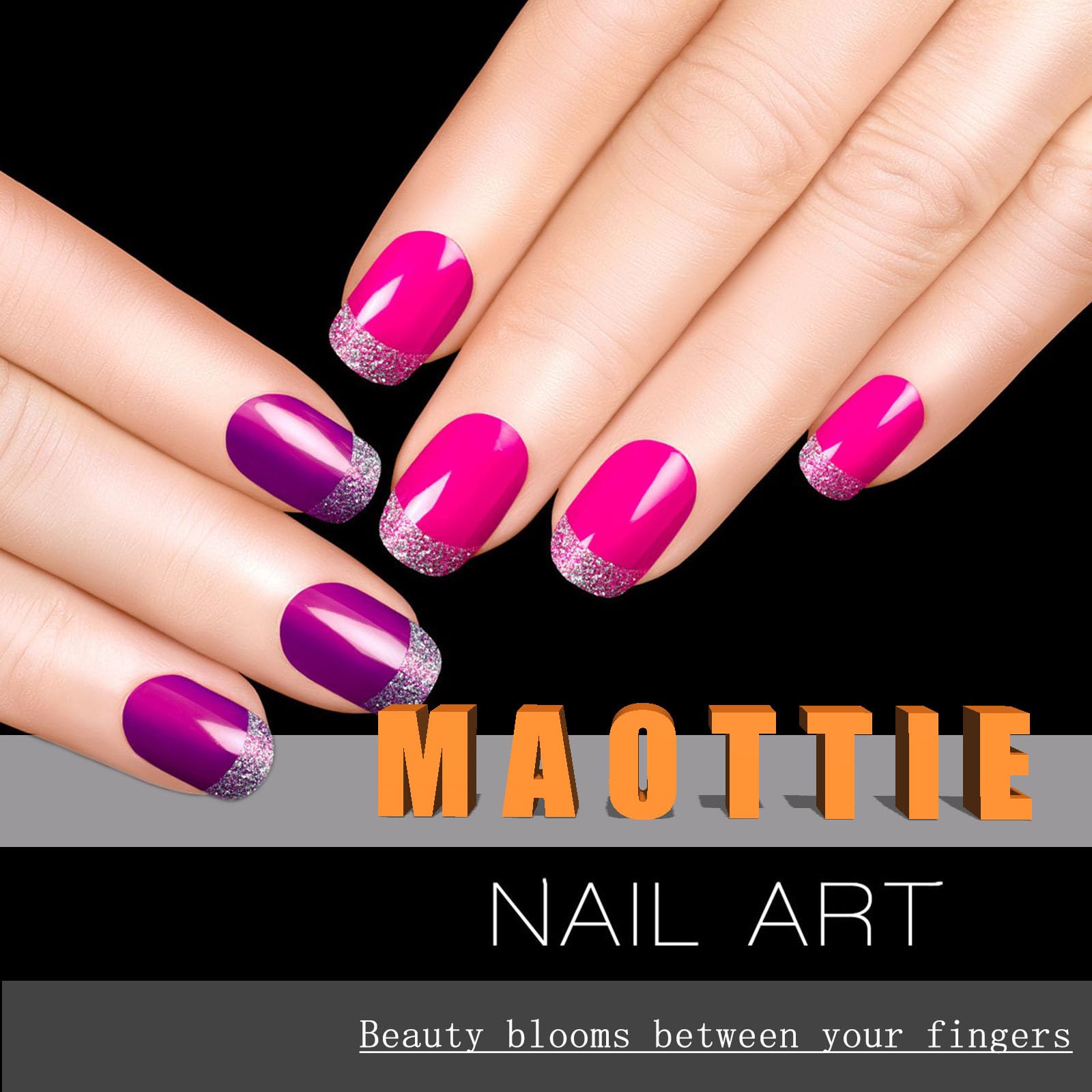MAOTTIE texture close-up showing nail thickness, durable and realistic feel