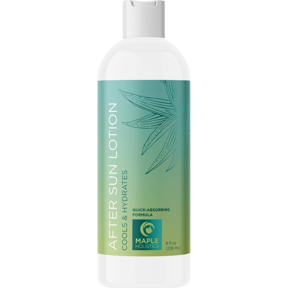 Maple Holistics front packaging showing cooling after sun lotion benefits