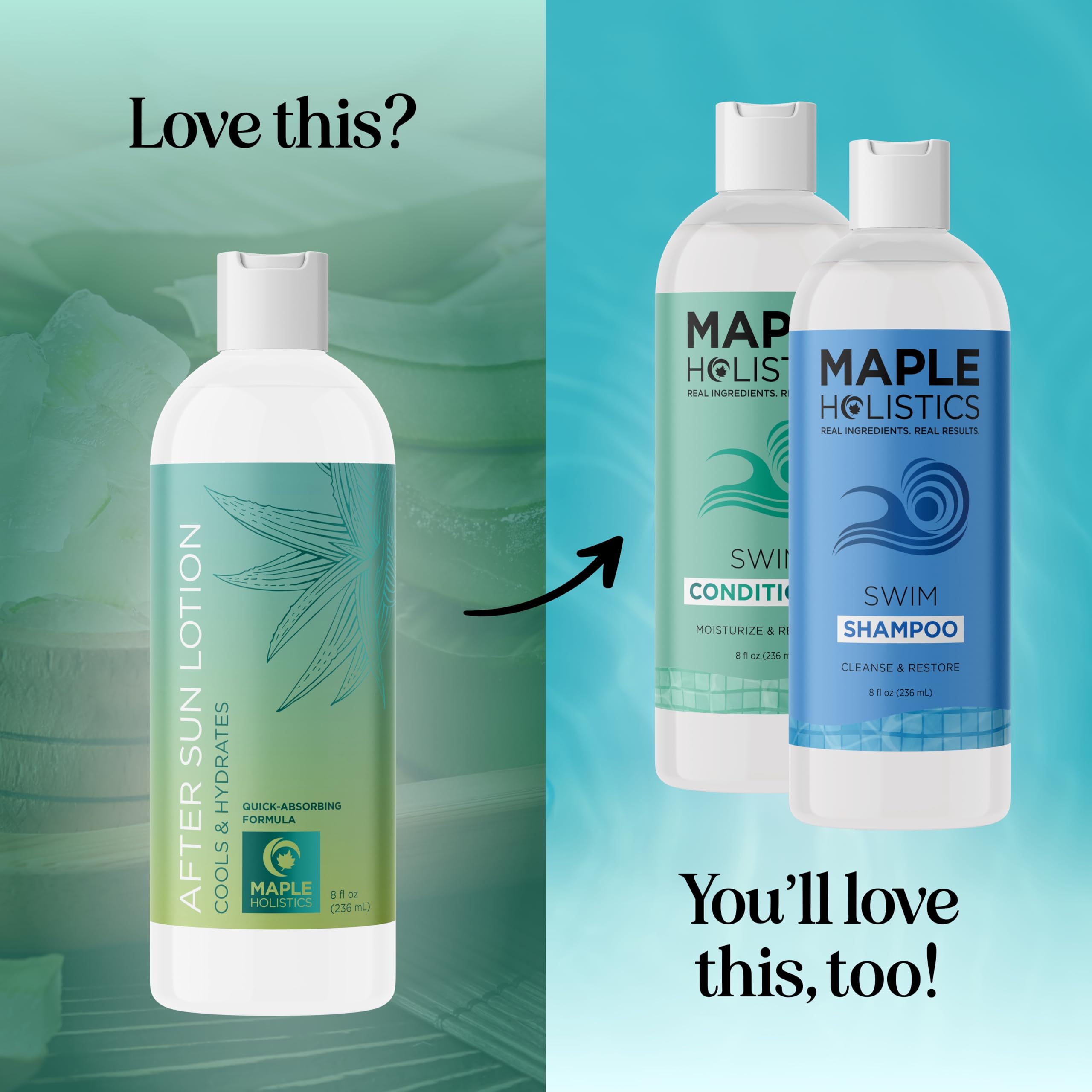 Maple Holistics close-up label showing clean formula and ingredient transparency