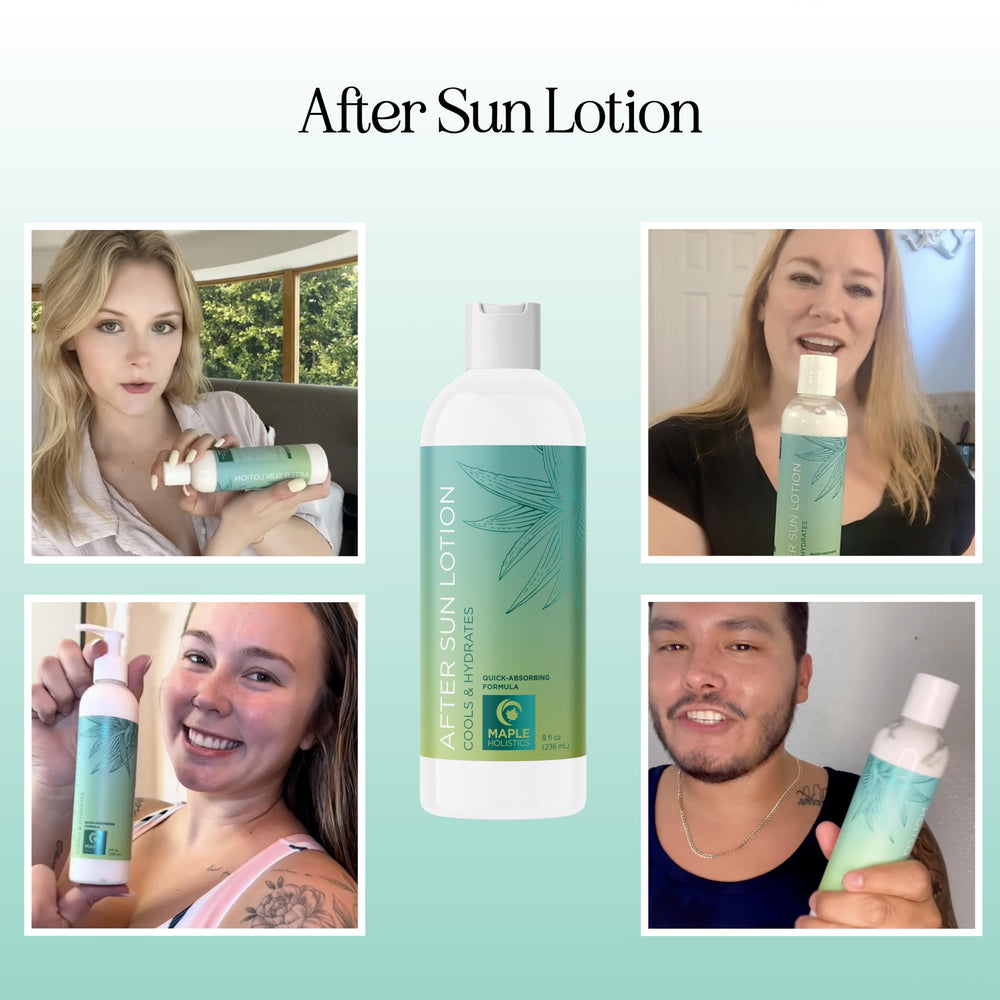 Maple Holistics pump dispensing lotion for quick, easy application