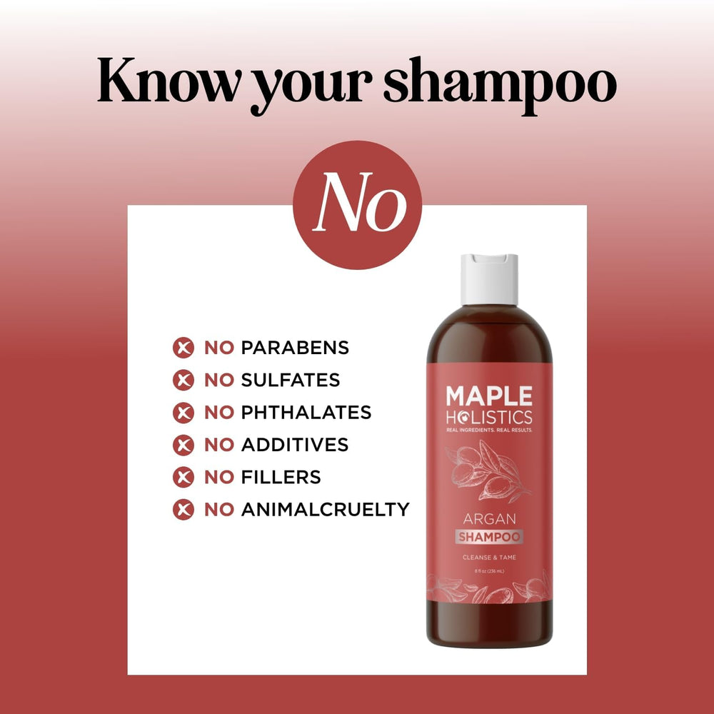 Maple Holistics shampoo being used in shower to demonstrate gentle cleansing