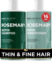 Maple Holistics front packaging showing shampoo and conditioner for fuller hair