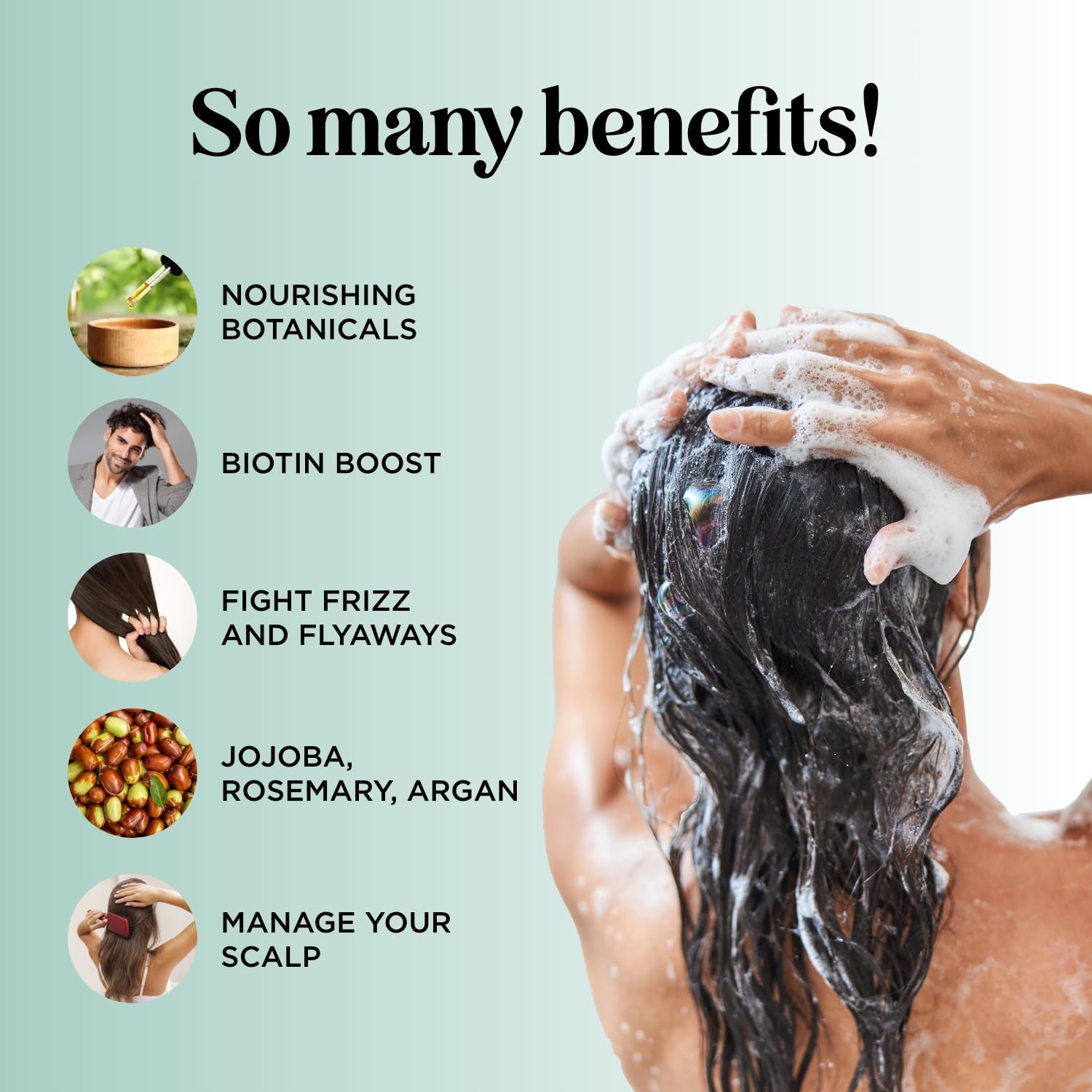 Maple Holistics shampoo texture closeup showing lightweight lather for gentle cleansing