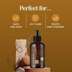 Maple Holistics castor oil pouring thick texture for deep conditioning benefit