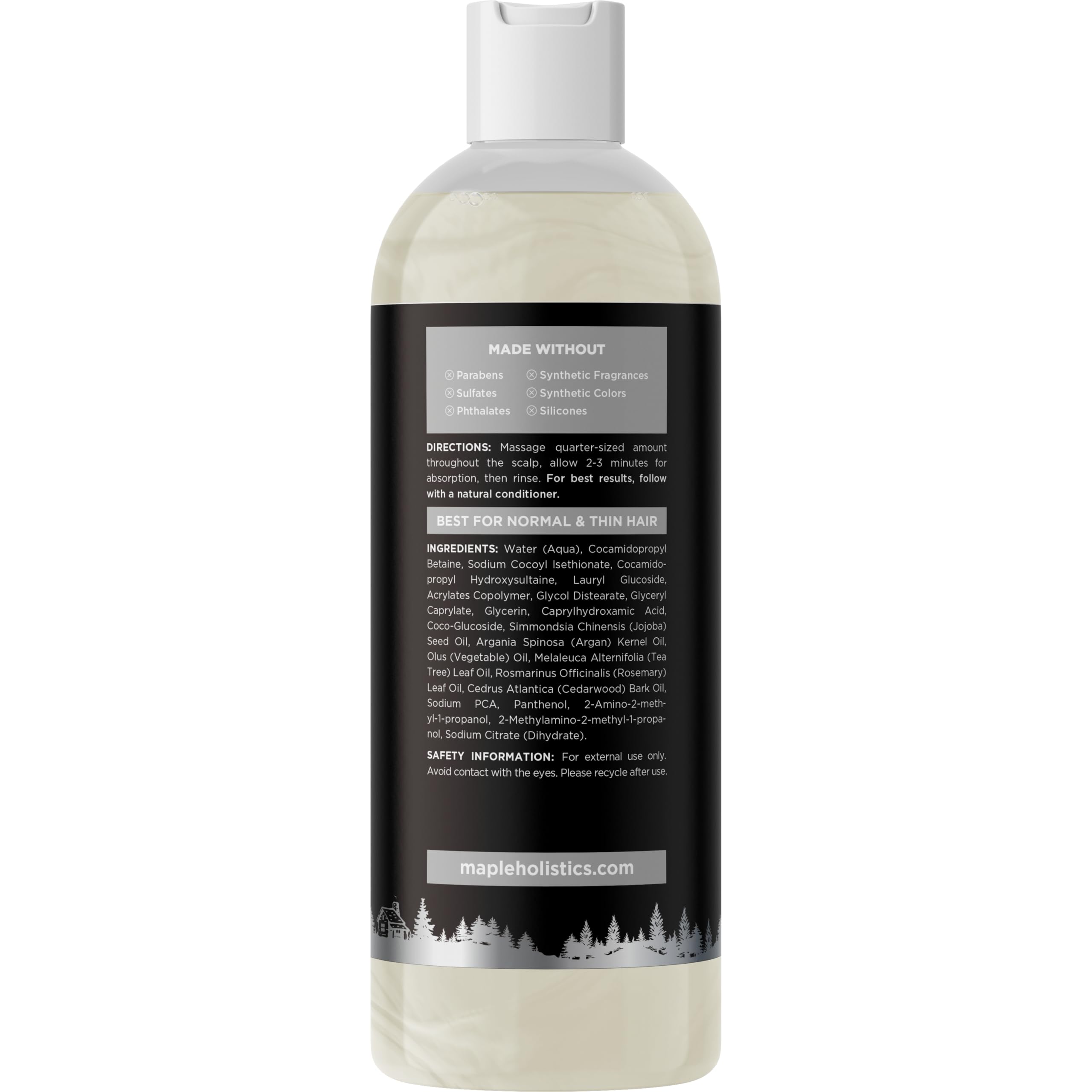 Maple Holistics cedarwood rosemary botanicals staged to show natural scent benefit