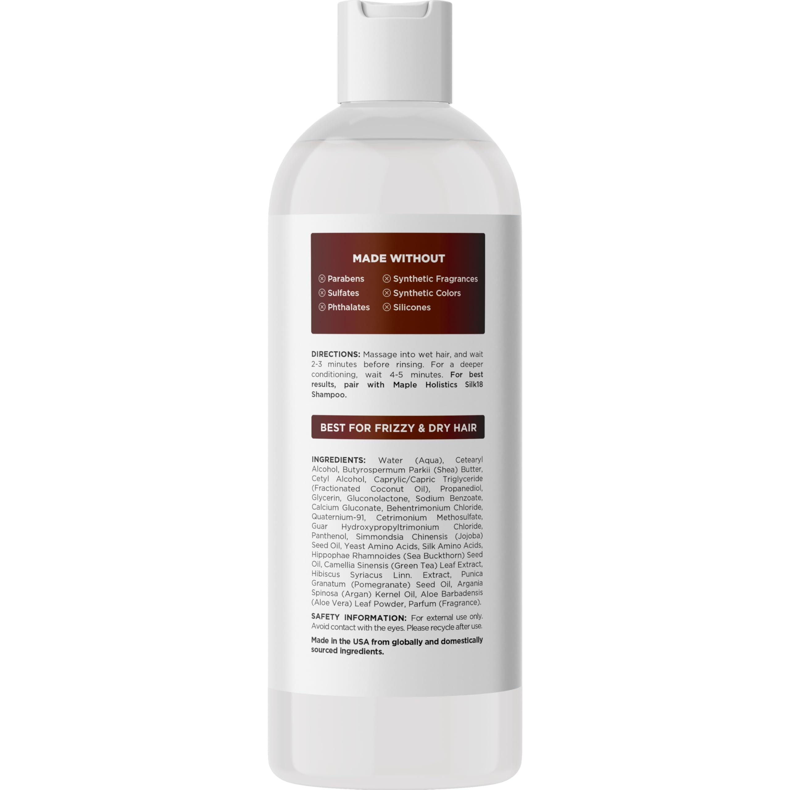 Maple Holistics applied in shower demonstrating smooth detangling benefit