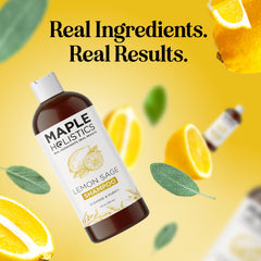 Maple Holistics after-wash hair showing reduced oil, improved shine and volume
