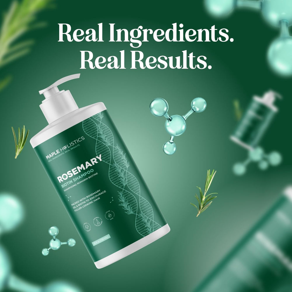 Maple Holistics back label with ingredients and usage instructions displayed