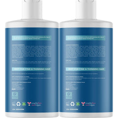 Maple Holistics back label close-up listing rosemary, biotin, argan and tea tree ingredients