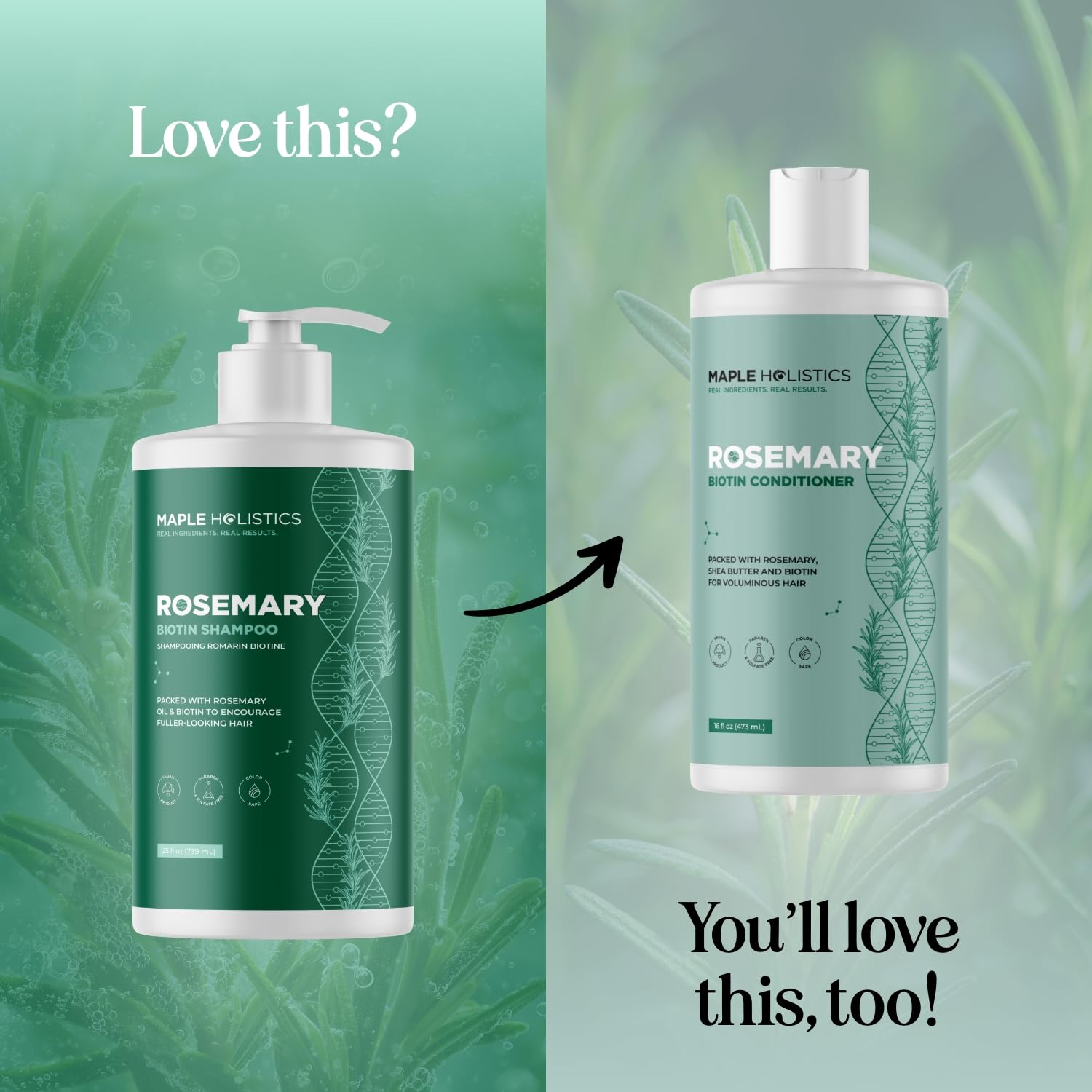 Maple Holistics shampoo in shower illustrating daily use convenience