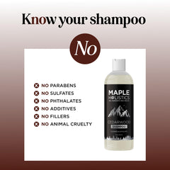Maple Holistics shampoo lather on scalp demonstrating cleansing action benefit