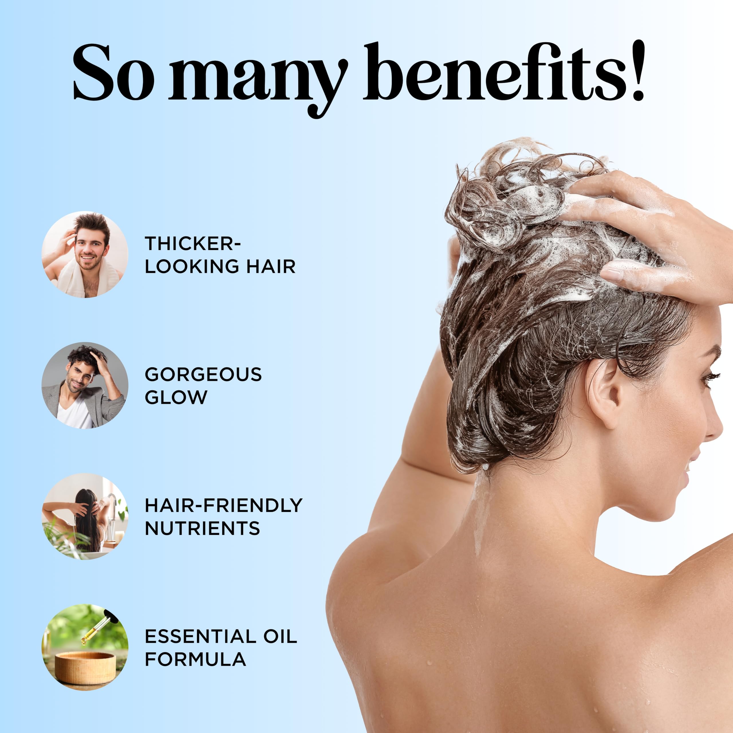 Maple Holistics shampoo texture on hand showing lightweight, non-greasy lather