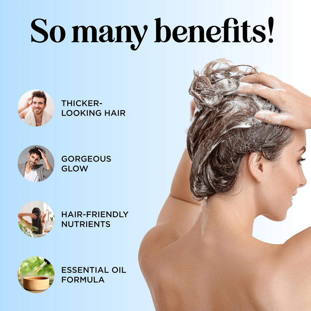 Maple Holistics shampoo texture on hand showing lightweight, non-greasy lather