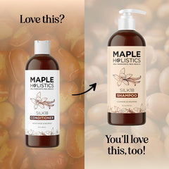 Applying Maple Holistics conditioner to curly hair for frizz control and curl definition