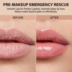 MAQIHAN before and after lip comparison showing smoother, plumper lips after treatments
