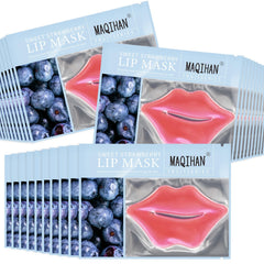 MAQIHAN front packaging showing 30 blueberry lip masks and benefits