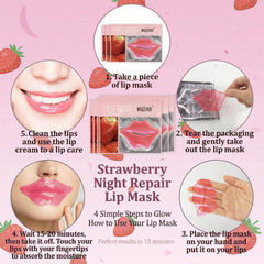MAQIHAN lip mask placed on hand demonstrating fit and easy application for instant hydration