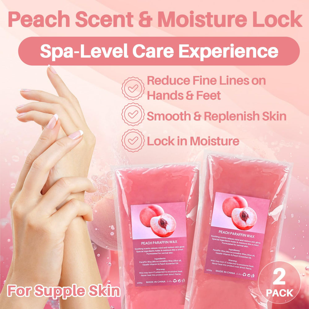 MAQIHAN melted peach wax close-up showing smooth texture and even coverage