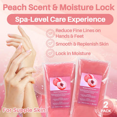 MAQIHAN melted peach wax close-up showing smooth texture and even coverage