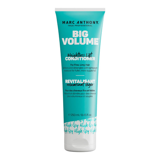 Marc Anthony front bottle view showing product and lightweight benefit