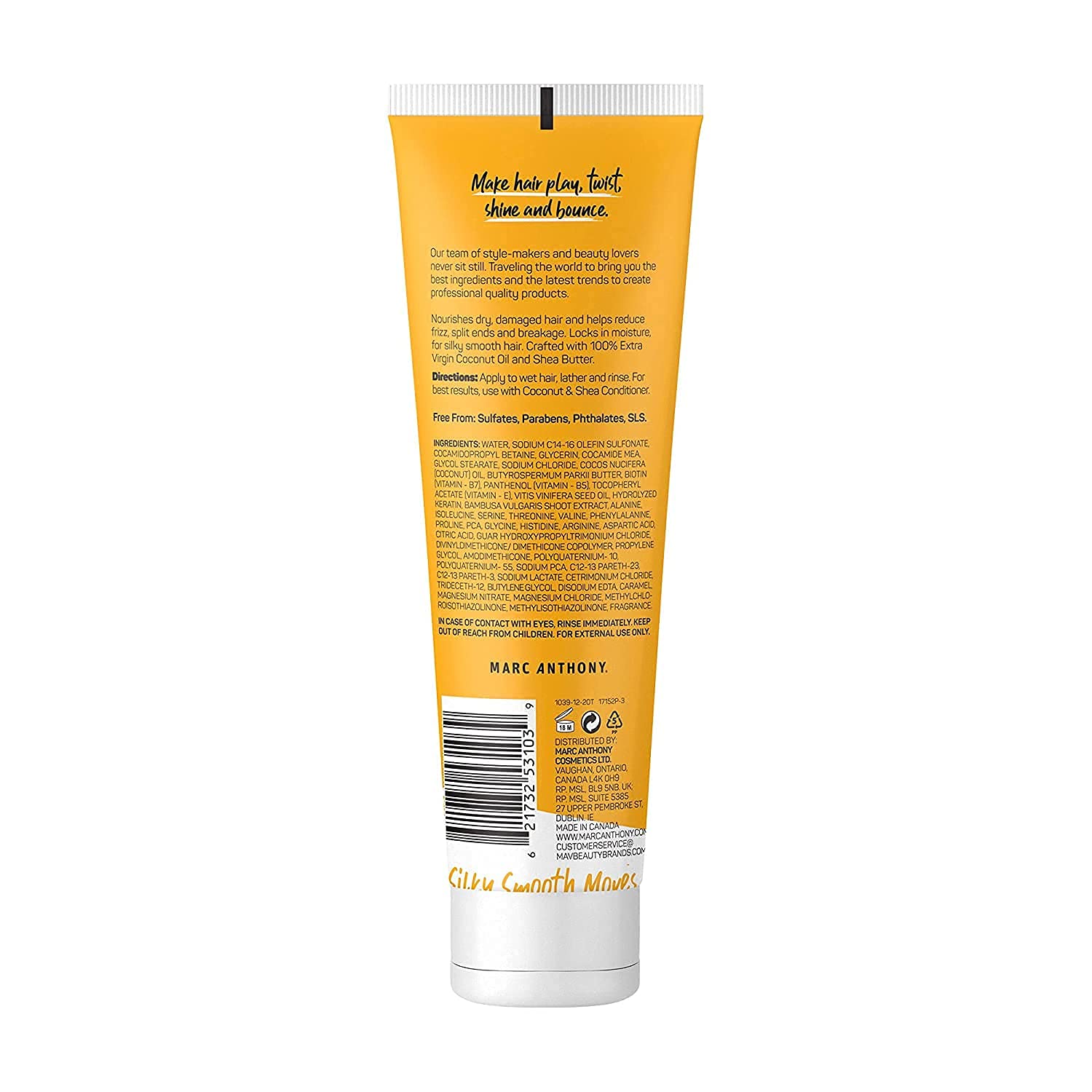Marc Anthony shampoo lather on hand demonstrating gentle cleansing