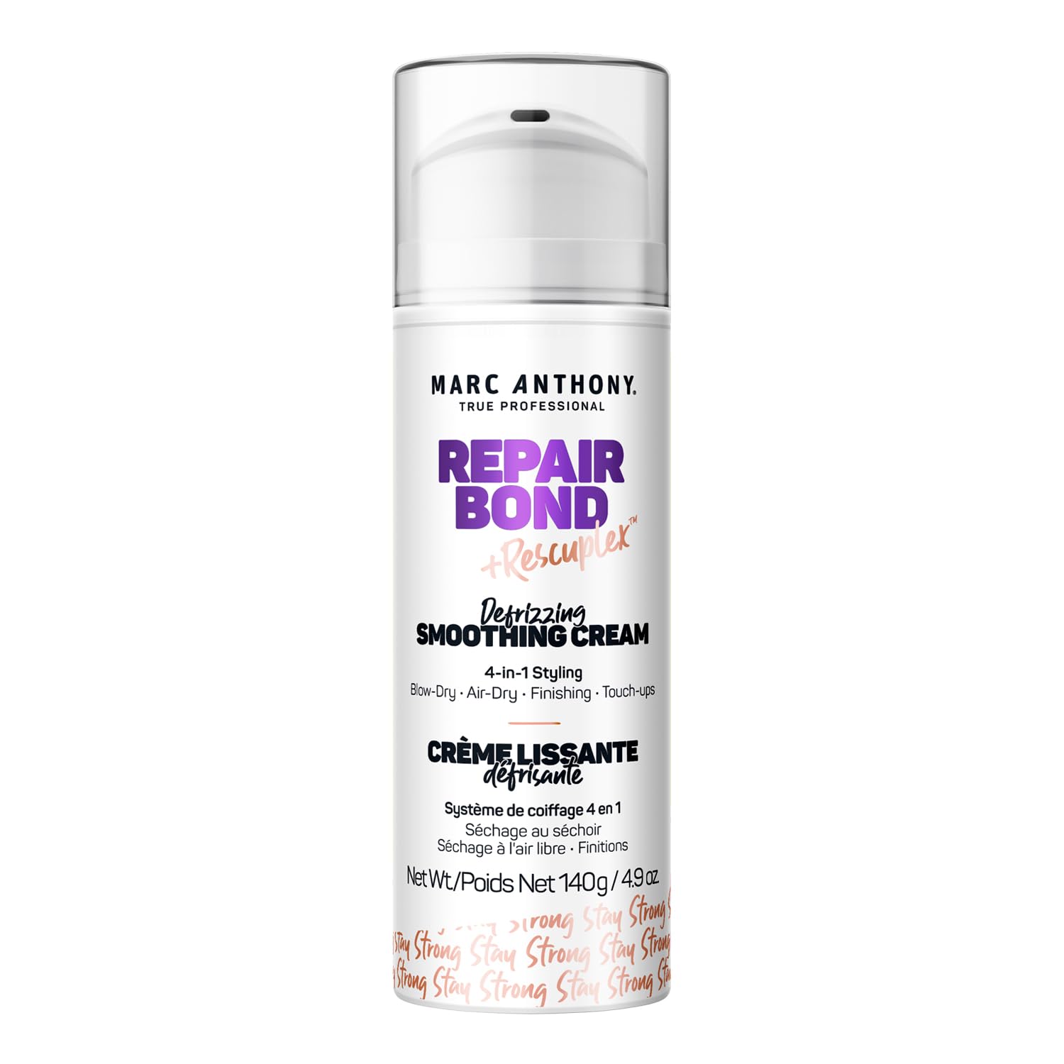 Marc Anthony front packaging showing product tube and brand name, promotes smoothing benefits