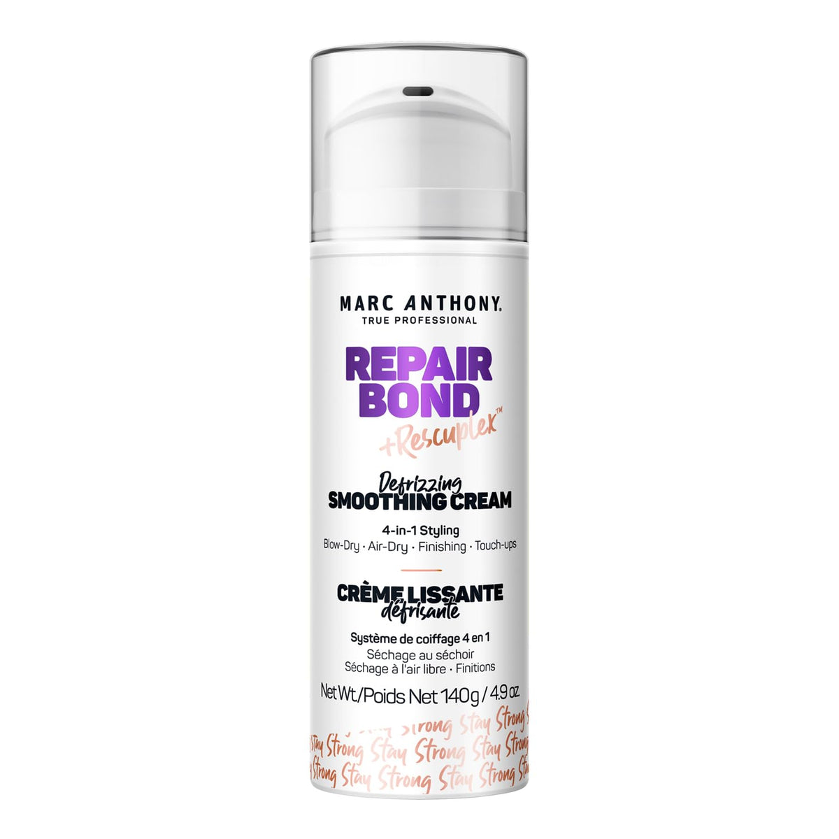 Marc Anthony front packaging showing product tube and brand name, promotes smoothing benefits
