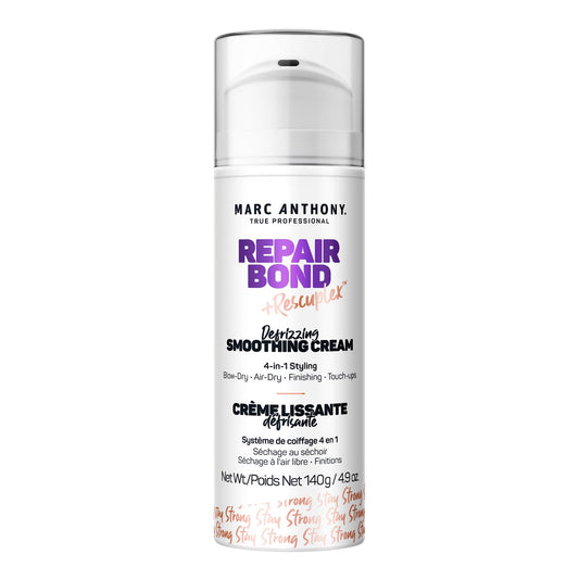 Marc Anthony front packaging showing product tube and brand name, promotes smoothing benefits