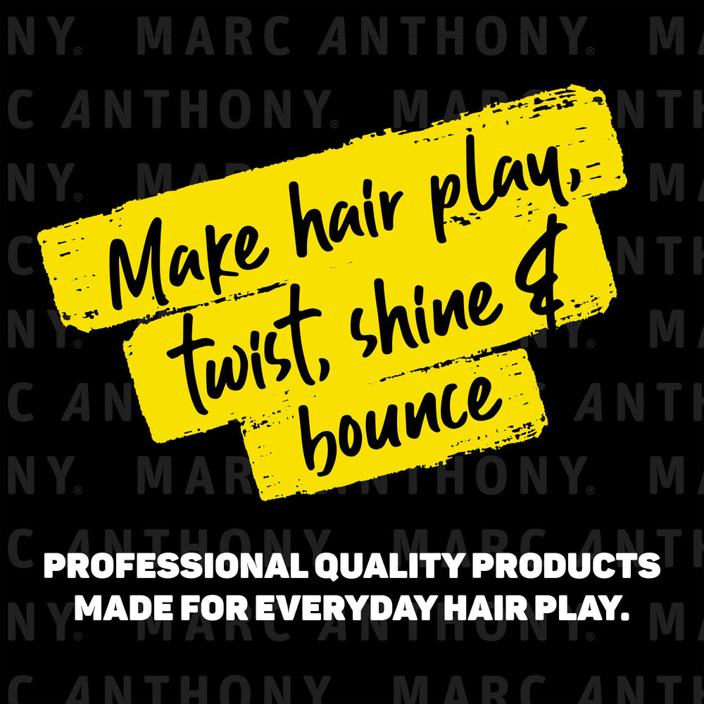 Marc Anthony styled beachy curls after use demonstrating shine and bounce