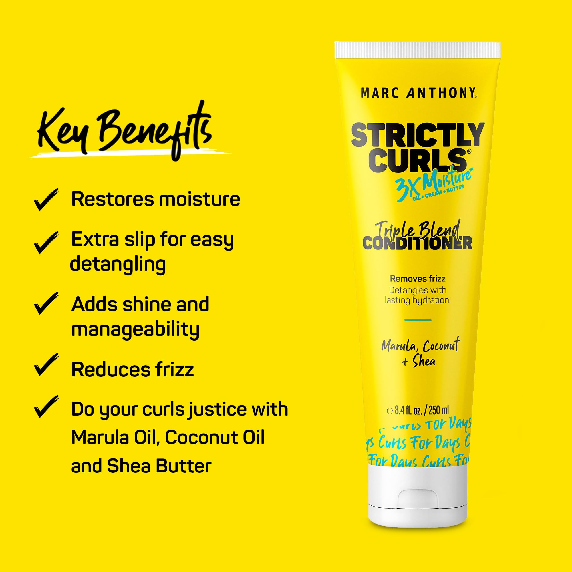 Marc Anthony close-up of creamy conditioner texture for easy detangling