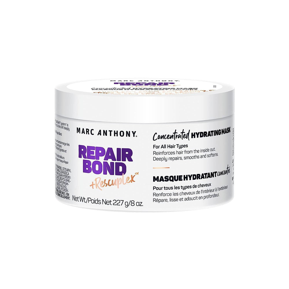 Marc Anthony front jar view showing professional repair mask and packaging benefit
