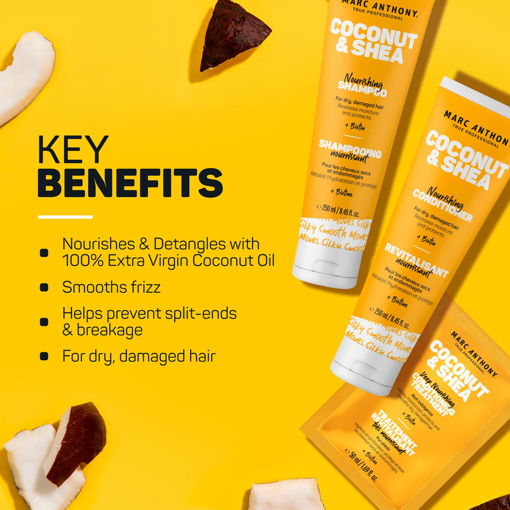 Marc Anthony shampoo texture pouring demonstrates cleansing, lightweight hydration benefit